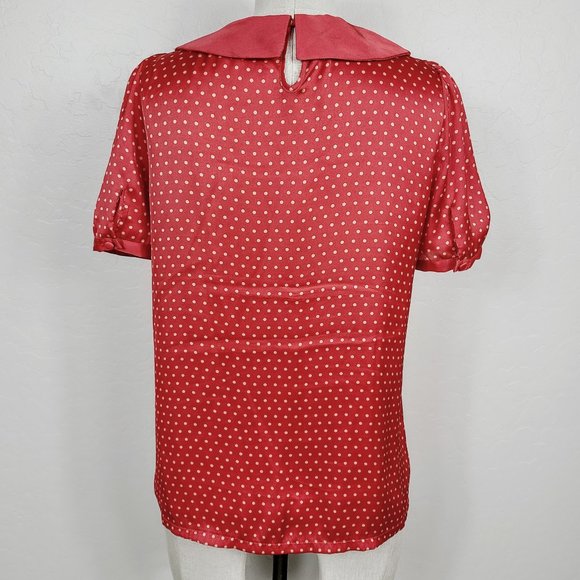 Hi There From Karen Walker Polka Dot Peter Pan Top - Picture 3 of 5